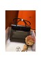 Hermes Herbag Zip 31cm Bag In Black And Canopee Replica