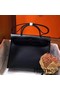 Hermes Herbag Zip 31cm Bag In Black Leather And Toile Replica