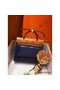 Hermes Herbag Zip 31cm Bag In Brown And Blue Replica