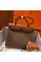 Hermes Herbag Zip 31cm Bag In Brown And Taupe Replica