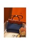 Hermes Herbag Zip 31cm Bag In Camel And Blue Replica