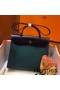 Hermes Herbag Zip 31cm Bag In Navy And Green Replica