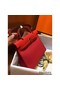 Hermes Herbag Zip 31cm Bag In Red Toile And Leather Replica