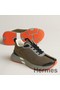Hermes Heros Sneakers in Khaki Technical Knit Replica