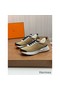 Hermes Heros Sneakers in Khaki Technical Knit Replica