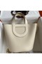 Hermes In The Loop 18 Handmade Bag in Craie Clemence Leather Replica