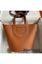 Hermes In The Loop 18 Handmade Bag in Gold Clemence Leather Replica