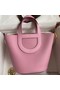 Hermes In The Loop 18 Handmade Bag in Mauve Sylvestre Clemence Leather Replica