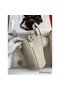 Hermes In The Loop 18 Handmade Bag in Pearl Grey Clemence Leather Replica