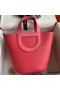 Hermes In The Loop 18 Handmade Bag in Rose Lipstick Clemence Leatherther Replica