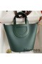 Hermes In The Loop 18 Handmade Bag in Vert Cypres Clemence Leather Replica