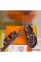 Hermes Inboard Sandals in Burgundy Leather and Ribbon Replica