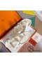Hermes Inboard Sandals in White Leather and Ribbon Replica