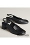 Hermes Infinie 50 Slingback Pumps in Black Leather Replica