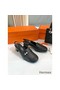 Hermes Infinie 50 Slingback Pumps in Black Leather Replica
