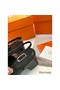 Hermes Infinie 50 Slingback Pumps in Black Leather Replica