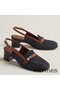 Hermes Infinie 50 Slingback Pumps in Denim Replica