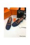 Hermes Infinie 50 Slingback Pumps in Denim Replica