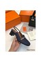 Hermes Infinie 50 Slingback Pumps in Denim Replica