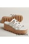 Hermes Isabella 30 Sandals in White Calfskin Replica