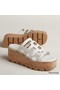 Hermes Isabella 30 Sandals in White Calfskin Replica