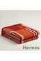 Hermes Ithaque Blanket in Cuivre Wool and Cashmere Replica