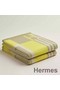 Hermes Ithaque Blanket in Tilleul Wool and Cashmere Replica