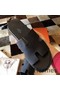 Hermes Izmir Sandals In Black Clemence Leather Replica