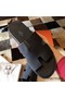 Hermes Izmir Sandals In Black Clemence Leather Replica