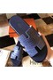 Hermes Izmir Sandals In Blue Matte Niloticus Crocodile Replica