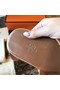 Hermes Izmir Sandals In Brown Epsom Leather Replica
