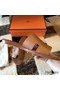 Hermes Izmir Sandals In Brown Epsom Leather Replica