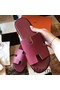 Hermes Izmir Sandals In Fuchsia Epsom Leather Replica