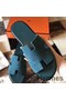 Hermes Izmir Sandals In Green Suede Leather Replica