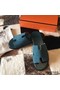 Hermes Izmir Sandals In Green Suede Leather Replica