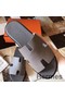 Hermes Izmir Sandals In Grey Epsom Leather Replica