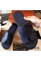 Hermes Izmir Sandals In Sapphire Epsom Leather Replica
