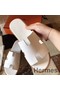 Hermes Izmir Sandals In White Epsom Leather Replica
