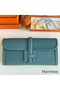 Hermes Jige Elan 29 Clutch Bag In Blue Jean Epsom Leather Replica