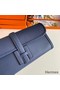 Hermes Jige Elan 29 Clutch Bag In Blue Saphir Epsom Leather Replica