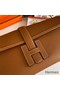 Hermes Jige Elan 29 Clutch Bag In Gold Epsom Leather Replica