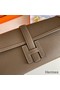 Hermes Jige Elan 29 Clutch Bag In Taupe Epsom Leather Replica
