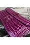 Hermes Jige Elan 29 Clutch In Fuchsia Crocodile Leather Replica