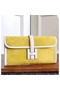 Hermes Jige Elan 29 Clutch In Yellow Suede Calfskin Replica