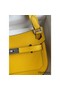 Hermes Jypsiere Mini Handmade Bag In Jaune Ambre Swift Calfskin Replica