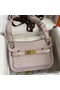 Hermes Jypsiere Mini Handmade Bag In Mauve Pale Evercolor Calfskin Replica