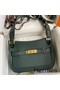 Hermes Jypsiere Mini Handmade Bag In Vert Rousseau Swift Calfskin Replica