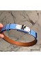 Hermes Kelly 18 Belt In Blue Epsom Leather Replica