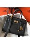Hermes Kelly 20cm Bag In Black Clemence Leather GHW Replica