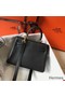 Hermes Kelly 20cm Bag In Black Clemence Leather GHW Replica